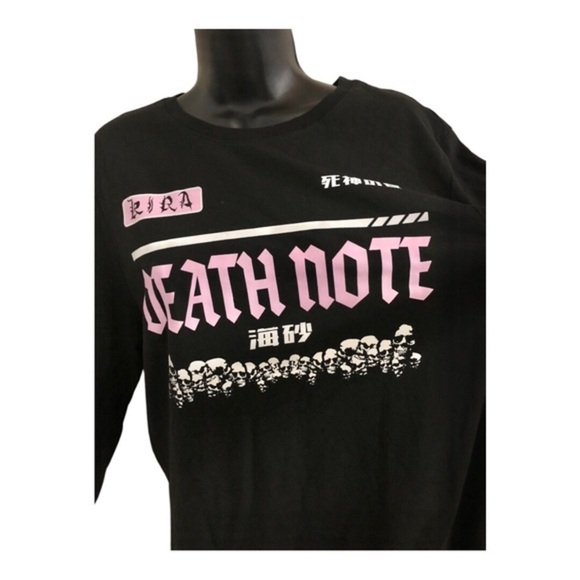 Death Note Misa Amane pink graphic print black long‎ sleeve tshirt size XL new - Picture 10 of 17